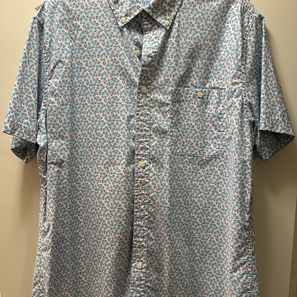 Croft & Barrow Blue Floral Men's Shirt